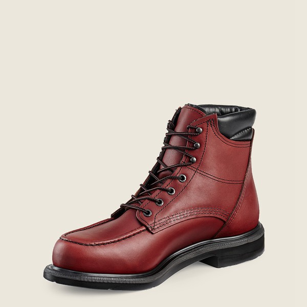 Red Wing Work Boots Burgundy - Red Wing Mens Supersole® - 6-inch Soft Toe - IVTOR-0243